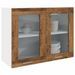 Armoire verre suspendue vieux bois 80x31x60cm bois ingénierie - Photo n°1