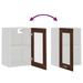 Armoire vitrée suspendue Chêne marron 40x31x60 cm - Photo n°8