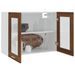 Armoire vitrée suspendue Chêne marron 80x31x60 cm - Photo n°7