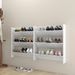 Armoires à chaussures murales 2 pcs Blanc brillant 80x18x90 cm - Photo n°2