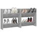 Armoires à chaussures murales 2 pcs Gris béton 60x18x60 cm - Photo n°1