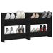 Armoires à chaussures murales 2 pcs Noir 60x18x60 cm - Photo n°1