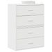 Armoires avec 2 tiroirs 2pcs blanc 60x31x40cm bois d'ingénierie - Photo n°1