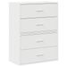 Armoires avec 2 tiroirs 2pcs blanc 60x31x40cm bois d'ingénierie - Photo n°2