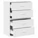 Armoires avec 2 tiroirs 2pcs blanc 60x31x40cm bois d'ingénierie - Photo n°5