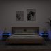 Armoires de chevet avec lumières LED 2 pcs sonoma gris - Photo n°1