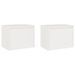 Armoires murales 2 pcs Blanc 45x30x35 cm Bois de pin massif - Photo n°2