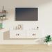 Armoires murales 2 pcs Blanc 60x30x30 cm Bois de pin massif - Photo n°1