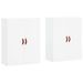 Armoires murales 2 pcs blanc 69,5x34x90 cm - Photo n°1