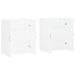 Armoires murales 2 pcs blanc 69,5x34x90 cm - Photo n°4