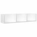 Armoires murales 2 pcs blanc 75x18x16,5 cm bois d'ingénierie - Photo n°6