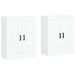 Armoires murales 2 pcs blanc bois d'ingénierie - Photo n°1