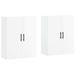 Armoires murales 2 pcs blanc brillant 69,5x34x90 cm - Photo n°1