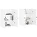 Armoires murales 2 pcs blanc brillant 69,5x34x90 cm - Photo n°3