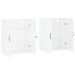 Armoires murales 2 pcs blanc brillant bois d'ingénierie - Photo n°4