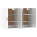 Armoires murales 2 pcs blanc brillant bois d'ingénierie - Photo n°5