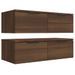 Armoires murales 2 pcs Chêne marron 68x30x20 cm Bois ingénierie - Photo n°6