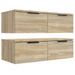 Armoires murales 2 pcs Chêne sonoma 68x30x20 cm Bois ingénierie - Photo n°6