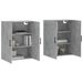 Armoires murales 2 pcs gris béton 69,5x34x90 cm - Photo n°3