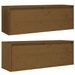 Armoires murales 2 pcs Marron miel 100x30x35 cm Pin massif - Photo n°6