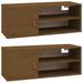 Armoires murales 2 pcs Marron miel 80x30x30 cm Bois Pin massif - Photo n°2