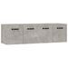 Armoires murales 2pcs Gris béton 80x35x36,5cm Bois d'ingénierie - Photo n°2