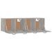 Armoires murales 2pcs Gris béton 80x35x36,5cm Bois d'ingénierie - Photo n°5