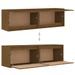 Armoires murales 2pcs Marron miel 60x30x35cm Bois de pin massif - Photo n°9