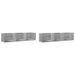 Armoires murales 2pcs sonoma gris 75x18x16,5 cm bois ingénierie - Photo n°1