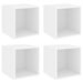 Armoires murales 4 pcs Blanc 37x37x37 cm - Photo n°1