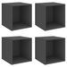 Armoires murales 4 pcs Gris 37x37x37 cm - Photo n°1