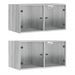 Armoires murales portes vitrées 2 pcs sonoma gris 68,5x37x35 cm - Photo n°1