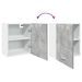 Armoires suspendues 2 pcs Gris béton 50x31x60 cm - Photo n°8