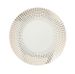 Assiette ronde céramique blanc et doré Narsh D 25 cm - Photo n°2