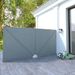 Auvent latéral pliable de terrasse Gris 400 x 200 cm - Photo n°1