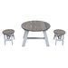 AXI Ensemble de table de pique-nique enfants 3 pcs Gris et blanc - Photo n°3