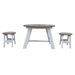 AXI Ensemble de table de pique-nique enfants 3 pcs Gris et blanc - Photo n°4