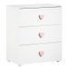 BABY PRICE New Basic Commode a langer 3 tiroirs - Boutons Coeur Rose - Photo n°2