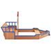 Bac à sable bateau pirate Bois de sapin 190x94,5x136 cm - Photo n°4
