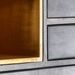 Bahut 2 portes 3 tiroirs manguier gris et métal doré Leann - Photo n°4