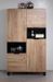 Bahut 4 portes bois de chêne et pieds en métal Paula L 83 cm - Photo n°1