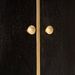 Bahut 4 portes bois noir et pieds métal doré - Photo n°4