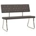 Banc 110 cm Gris anthracite Similicuir - Photo n°1