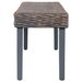 Banc 110 cm Gris Rotin naturel kubu et bois de manguier massif - Photo n°3