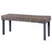 Banc 110 cm Gris Rotin naturel kubu et bois de manguier massif - Photo n°4