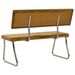 Banc 110 cm Marron Velours - Photo n°4