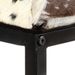 Banc 110 cm Noir Patchwork Cuir véritable de chèvre - Photo n°6