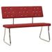 Banc 110 cm Rouge bordeaux Similicuir - Photo n°1