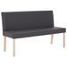 Banc 139,5 cm Gris Similicuir Riza - Photo n°1