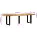 Banc 160 cm bois de manguier brut massif et acier - Photo n°9